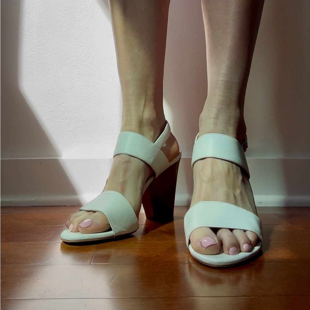 Wittner Cream Block Heel Sandals